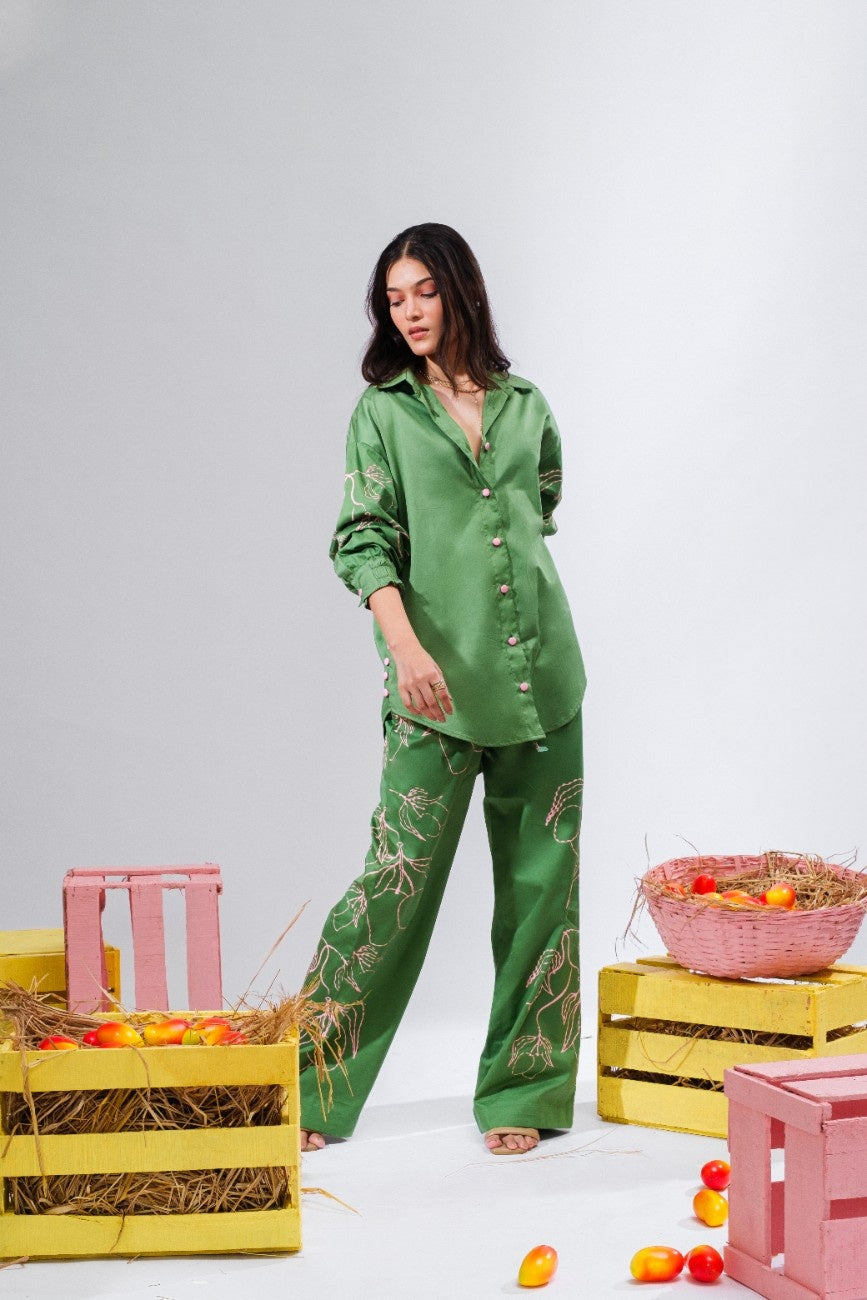 Mango Margarita - Green Co-Ord Set